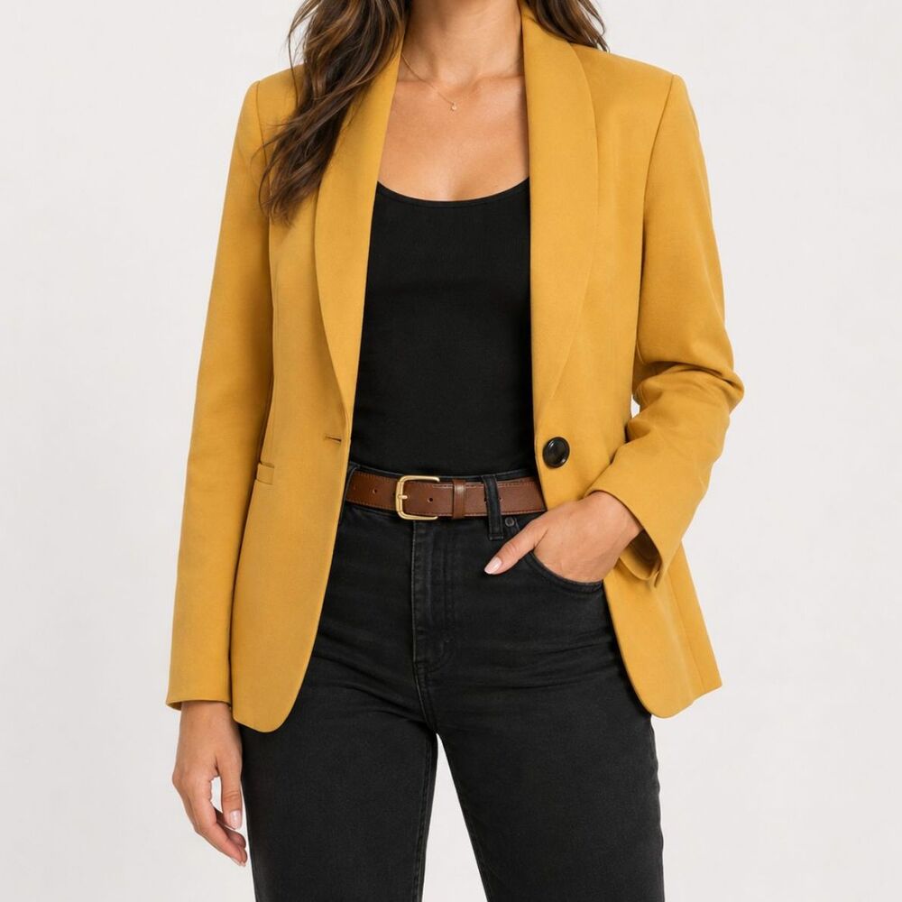 Kasper Mustard Yellow Blazer Size Medium